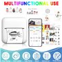 NLMWTI Mini imprimante Portable avec lumière LED, Mini Imprimante Thermique, Imprimante Etiquette Autocollante pour Notes D'étud