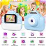 Appareil Photo Numérique Instantané, avec Papier d'impression & Carte TF 32G, Caméra Vidéo avec Stylos Colorés pour Le Bricolage