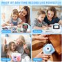Appareil Photo Numérique Instantané, avec Papier d'impression & Carte TF 32G, Caméra Vidéo avec Stylos Colorés pour Le Bricolage