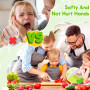 SaiXuan 31 Pièces Ensemble d'Ustensiles de Cuisine pour Enfants - Kit de Couteaux Montessori Sécurisés - Comprend Planches à Déc