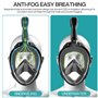 ZPQAODI Masque de plongée intégral pour adulte, technologie anti-buée et anti-fuite avec champ de vision de 180° et support pour
