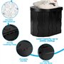 TEBOKHAD Toilette Portable Camping, Toilette Camping Pour Hommes Et Femmes, Avec Couverture & 2 Rouleaux De Sacs Poubelles, Toil