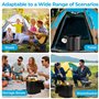 TEBOKHAD Toilette Portable Camping, Toilette Camping Pour Hommes Et Femmes, Avec Couverture & 2 Rouleaux De Sacs Poubelles, Toil