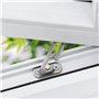 Lot de 2 entrebâilleurs de fenêtre en UPVC, en acier inoxydable 304, verrous de sécurité pour enfants avec vis pour fenêtre gauc