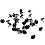 BLLNDX Lot de 30 clous décoratifs noirs de 2,5 cm de diamètre pour meubles et tissus d'ameublement