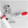 Pinces à Bascule, 6 Pcs Sauterelles de Menuisier avec Support Métallique Horizontal, Pince à Bascule Horizontale pour Soudure/As