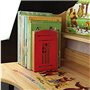 Gearmax Une Paire Vintage Fashion British Style Londres Cabine téléphonique Kiosque Epicurant Bibliothèque Bureau Scolaire Etude