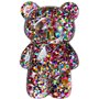 Support à paillettes pour téléphone portable - Support de doigt pour téléphone portable - En époxy 3D - En forme d'ours mignon -