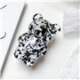 Support à paillettes pour téléphone portable - Support de doigt pour téléphone portable - En époxy 3D - En forme d'ours mignon -