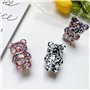 Support à paillettes pour téléphone portable - Support de doigt pour téléphone portable - En époxy 3D - En forme d'ours mignon -