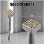 Vearter SDS Plus Outil de douille à 16 pointes - Tête carrée de 15,2 x 3,8 cm - Revêtement de la rugosité du béton - Pour martea