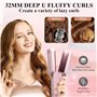 HASAIKA® Waver Fer à Onduler, Fer à Onduler en Céramique, 32 mm Gros Bigoudis Cheveux avec 4 Températures réglables pour tous le