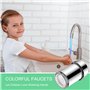 Dyaucwpo Robinet à LED, Robinets à Capteur à Changement avec 3 Couleurs Changement de Contrôle de la Température, Accessoires LE