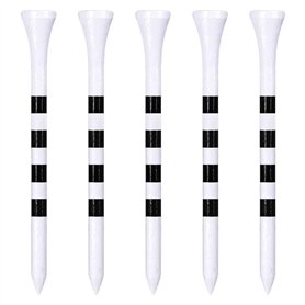 Zivisk Tee Golf Bois 83mm Lot de 100 Tees Golf en Bambou - Blanc