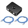 Commutateur de partage d'imprimante USB 2.0 - 2 ports USB avec lumière LED - 2 ordinateurs partagent 1 imprimante - Commutateur