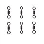 juzishangdian 100pcs Pivots Roulants de Pêche avec Anneaux Solides Connecteur de Crochet de Pêche Matériel de Terminal de Pêche 