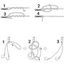juzishangdian 100pcs Pivots Roulants de Pêche avec Anneaux Solides Connecteur de Crochet de Pêche Matériel de Terminal de Pêche 
