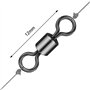 juzishangdian 100pcs Pivots Roulants de Pêche avec Anneaux Solides Connecteur de Crochet de Pêche Matériel de Terminal de Pêche 