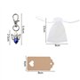 NewZC Lot de 20 Pendentifs de Baptême Cadeau De Souvenir aux Invités Faveur De Mariage Porte-clés Ange de Perle/Sachets en Organ