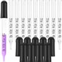 Compte-Gouttes en Verre, 1 Ml Compte-Gouttes d'Huile Essentielle Verre Compte-Gouttes Pipette Calibrée pour Maquillage à l'Huile