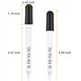 Compte-Gouttes en Verre, 1 Ml Compte-Gouttes d'Huile Essentielle Verre Compte-Gouttes Pipette Calibrée pour Maquillage à l'Huile