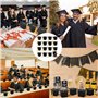 30 Pièces Boîtes de Bonbons de Graduation, Graduation Hat Shaped Gift Box, Casquette de Bonbons Graduation, Boîte de Bonbons de 