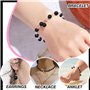 100PCS Noir Perles Spacer Perles Rondes en Onyx d'espacement Lisses avec Trous pour DIY Artisanat Colli