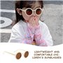 ZGDEIWGF 1 chapeau de soleil pour tout-petits, 1 paire de lunettes de soleil, chapeau de soleil avec nœud pour filles, chapeau d