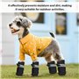 Lot de 4 paires de chaussures pour chien avec semelles souples - Avec cordon de serrage - Antidérapantes - Pour l'intérieur et l