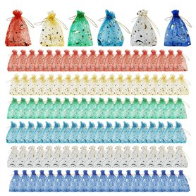 120 Pièces De Sacs De Gaze Colorés