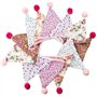 Banderole de fanions en tissu de 4 m avec 12 fanions double face en coton