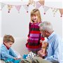 Banderole de fanions en tissu de 4 m avec 12 fanions double face en coton, 17x17 cm, guirlande triangulaire florale pour fêtes d