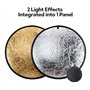 Fotopro Réflecteur de photographie 2 en 1 pliable avec sac et réflecteur de lumière pour studio photo et prise de vue en plein a