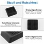 Lot de 5 patins de meubles antidérapants en caoutchouc rectangulaires pour tous les sols et roues, canapés, lits