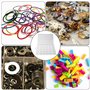 36 Mailles BoîTe à Bijoux En Plastique Transparent Avec 2 Morceaux De Chiffon De Nettoyage, BoîTe De Rangement Artisanale, Organ