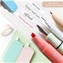 6 couleurs Morandi + 2 rubans correcteurs transparents, mini rubans correcteurs multicolores mignons, fournitures scolaires pour