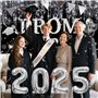Iridsmole Décorations de bal de fin d'année 2025 - Ballons en feuille d'argent avec bandeau de remise de diplôme - Bannière de r