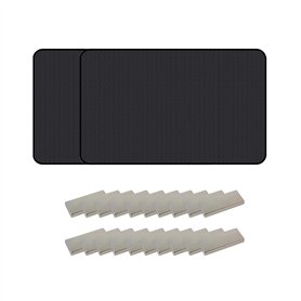 Lot de 2 rideaux de protection solaire pour voiture - Anti-UV - Avec fixation magnétique - Noir