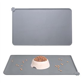 ATBUSS 1 Tapis d'alimentation Gris pour Animaux De Compagnie (48 Cm * 30 Cm)
