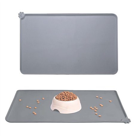 ATBUSS 1 Tapis d'alimentation Gris pour Animaux De Compagnie (48 Cm * 30 Cm)