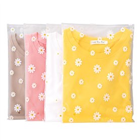 Lot de 20 sacs à fermeture éclair en forme de marguerite
