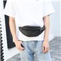 1 sac banane texture avec 1 mini portefeuille, sac à bandoulière en cuir PU, sac banane de sport de plein air, sac unisexe étanc