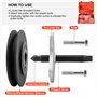 FreeTec 46 pièces Arrache Volant Magnetique, 35-95mm Extracteur de Volant de Direction, Universelle Kit Extracteur de Equilibreu