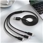 GELRHONR Câble USB multi-usage, 3 en 1, câble de charge universel - Câble de charge USB de type C compatible avec tablettes, tél