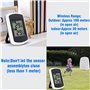 Ulable LCD Digital Thermomètre sans fil pour intérieur ou extérieur， mini capteur de température ambiante, petit précise testeur