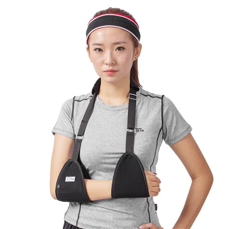 Triangle de l'écharpe médicale d'immobilisation épaule Rotator Brassard poignet Coude avant-bras support Brace Sangle avec rembo