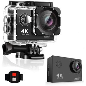 BSLVWG Caméra d'action 4K 20 MP WiFi 30 m étanche Caméra de sport sous-marine pour Vlog avec Ultra HD Grand angle 170 ° Télécomm