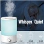 Humidificateur ultrasonique à brume fraîche MEGAWISE 3,5 L – Remplissage par le haut, fonctionnement silencieux, bac à huiles es