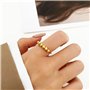 Noafricz 2 Pièces Bague Anti Stress Femme, Anti-Stress Anneau Fendu Réglable, avec Perles Bague Anti Stress, Bagues Anxiete Acie