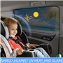 Poraceous 4 Pièces Pare Soleil Voiture Bébé, Soleil Voiture Bébé Magnétique, Bloquer Les Rayons UV Anti Moustiquaire,Taille Univ